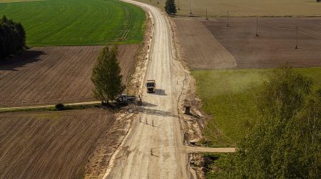 Autoceļa būvdarbi no Zasas līdz Mazslatei