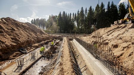 Autoceļa būvdarbi no Zasas līdz Mazslatei