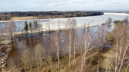 Plūdi Krustpils pagasta Klauģos un Peņigās - 1.marts