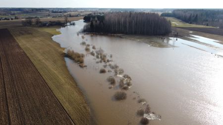 Plūdi Krustpils pagasta Klauģos un Peņigās - 1.marts