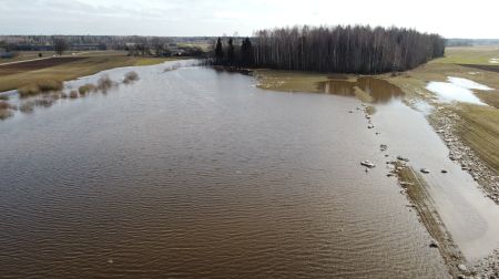 Plūdi Krustpils pagasta Klauģos un Peņigās - 1.marts