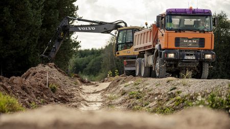 Autoceļa būvdarbi no Zasas līdz Mazslatei