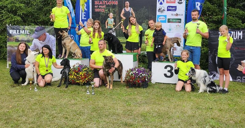 “Lūšu Ķepām K9” lielisks starts Latvijas čempionātā biatlonā ar suni