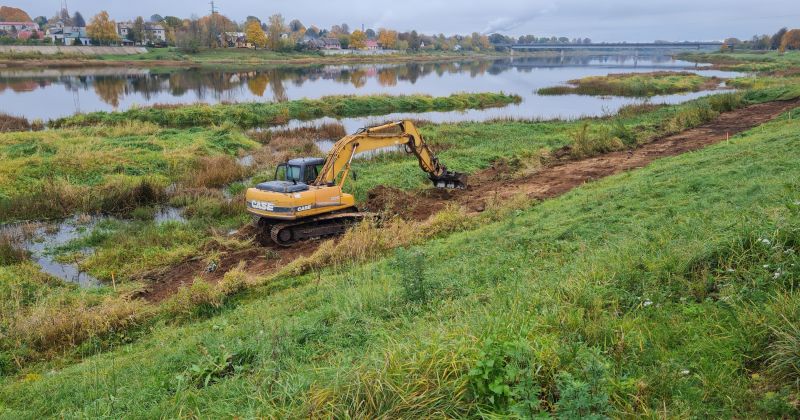 Jēkabpilī sākas Daugavas dambja būvdarbi