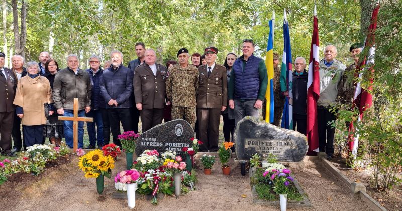 Piemin Latvijas Brīvvalsts Armijas virsnieku Alfrēdu Porieti